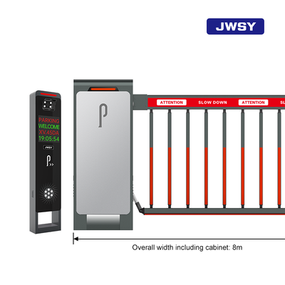 J-KZ101 IP54 Rated Retractable Parking Barrier with Adjustable Speed 4-9s and Custom Boom Length 8m