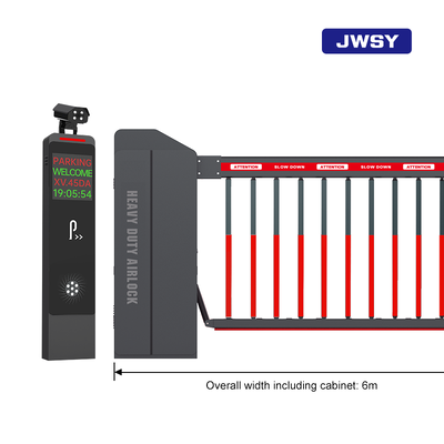 J-KZ301 Warrior Heavy-Duty Retractable Barrier Gate with 1.5mm Thick Cabinet, 6m Max Width, and 4~8s Adjustable Speed
