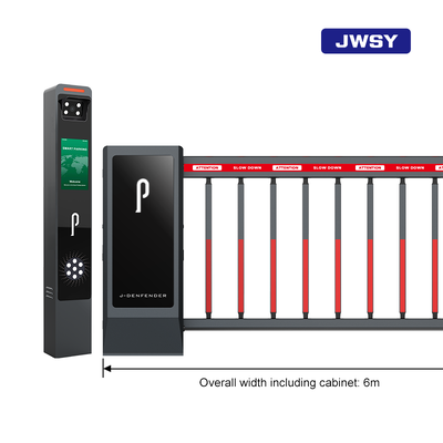 J-KZ401 Grey Heavy-Duty Parking Barrier with IP54 Waterproof 50m Remote Control and 200W Motor