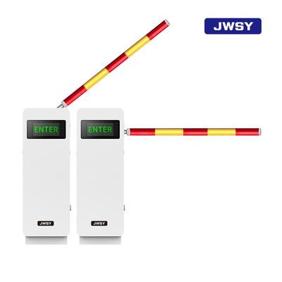 JWS-D07 Pearl White Barrier Gate with Luminous Foam Arm and IP54 Waterproof Protection for Parking Lots